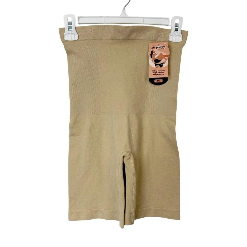 NEW Shapermint All Day Every Day High Waisted Shaper Shorts Size 3XL‎ Beige